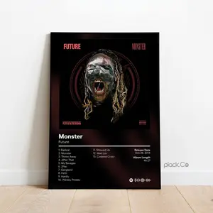 Gift Idea, Future, Future Print, Custom Album Cover, Hip Hop Album Poster, Custom Album Poster, Monster, Future Album, Future Rapper