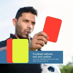 Pack of 2/4/6 Red and Yellow Cards for Soccer Matches Referee Tools Football Referee Tools Equipment