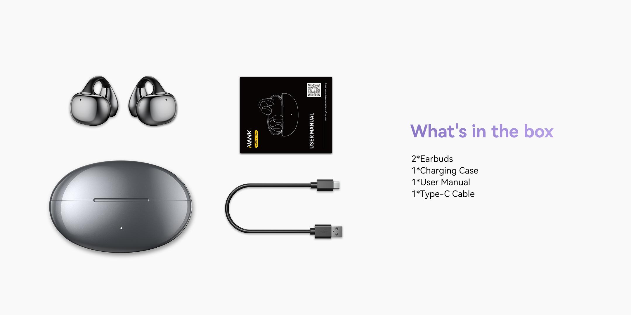NANK Wireless Clip-On Bluetooth Open-Ear Earphones - Ergonomic Comfort, AI Call Noise Cancellation, 24-Hour Battery Life, IPX5 Water Resistance for Fitness and Work headphones sound mini high-definition quality NANK Wireless Clip-On Bluetooth Open-Ear Earphones - Ergonomic Comfort, AI Call Noise Cancellation, 24-Hour Battery Life, IPX5 Water Resistance for Fitness and Work headphones sound mini high-definition quality