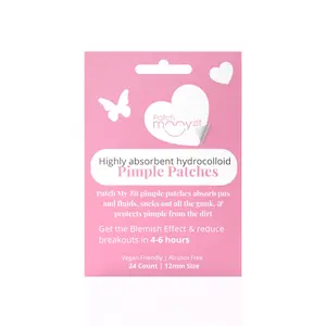 Patch My Zit Pink  Collection  Pimple Patch  Hydrocolloid Clear Heart Ultra Thin Transparent
