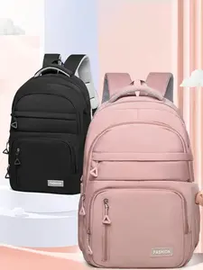 Casual Simple Nylon Backpack, Multifunction Backpack, Multi-Pocket Student Bag, College Backpack, Backpack for School, Large Capacity Design, Suitable for Campus and Commute, Lightweight Shoulder Bag