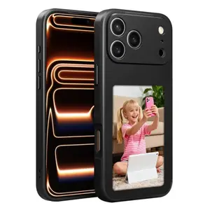 Smart NFC E Ink Screen Protector Case for iPhone 13-17 Pro Max, Customizable Back Cover Support Personalized Images/words Display Accessories Smartphone Protection