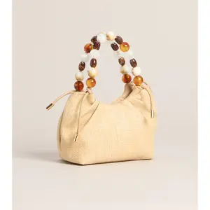 Meet Me Out Beaded Handle Bag
