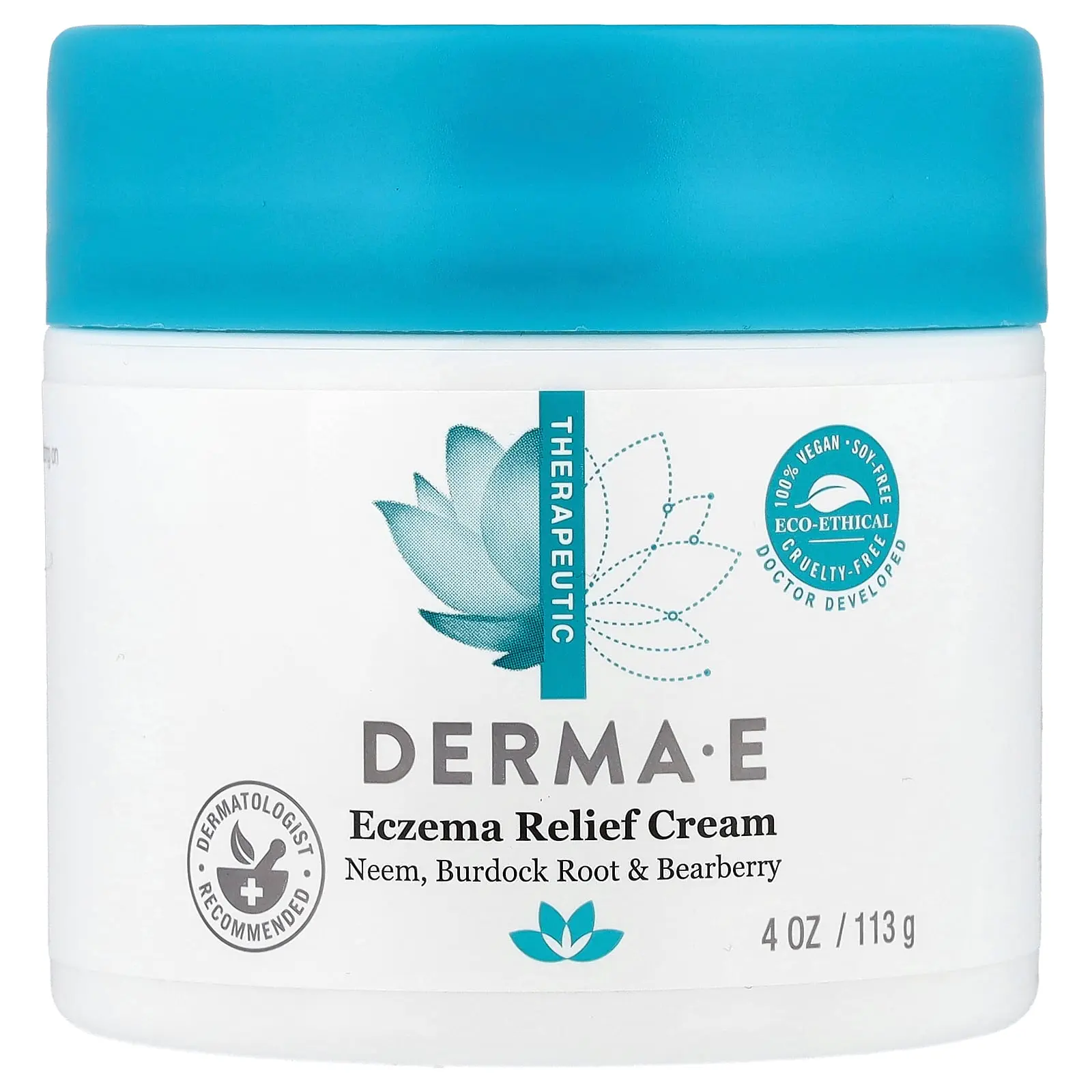 DERMA E Eczema Relief Cream, 4 oz (113 g)