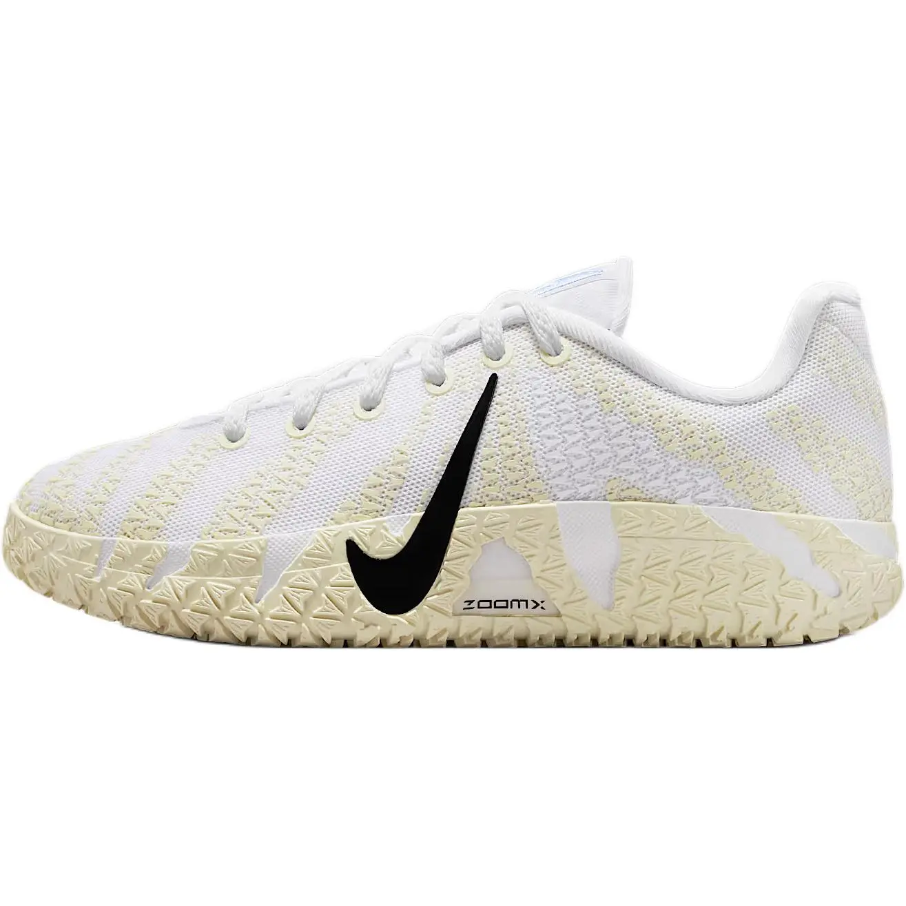 Nike Ja 3 'White and Coconut Milk' Youth/Women's Breathable Sneakers, Durable Sports Footwear for Gym, Fashion-Forward Athletic Shoes, Casual Sneakers, Mesh Fabric Sneakers