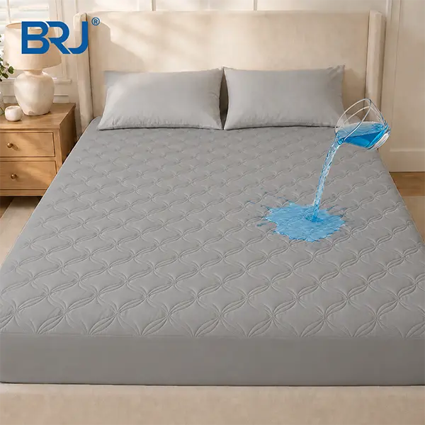 Waterproof Mattress Protector, Soft Breathable Noiseless Mattress Cover, Deep Pocket Fits 6-18 Inch Mattress, Machine Washable, BRJ