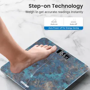 OPUMP Smart LED Bathroom Scale – Accurate 400 lbs Digital Scale with Auto On/Off & Unit Switch (KG/LB/ST)