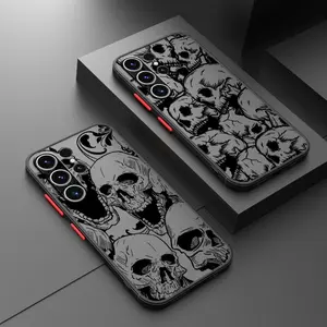 Case for Samsung Galaxy S21 S22 S23 S24 S25 S26 PLUS ULTRA  Phone Cover Four Spooky Skull Patterns