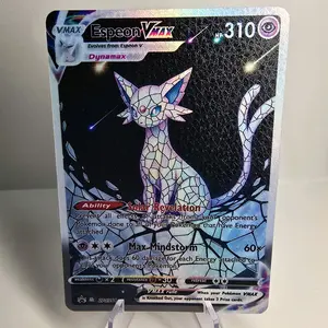 Espeon VMAX Moonpeon Stained-Glass  Design and Rainbow Glass Holo NEW Rainbow Holo Textured Version