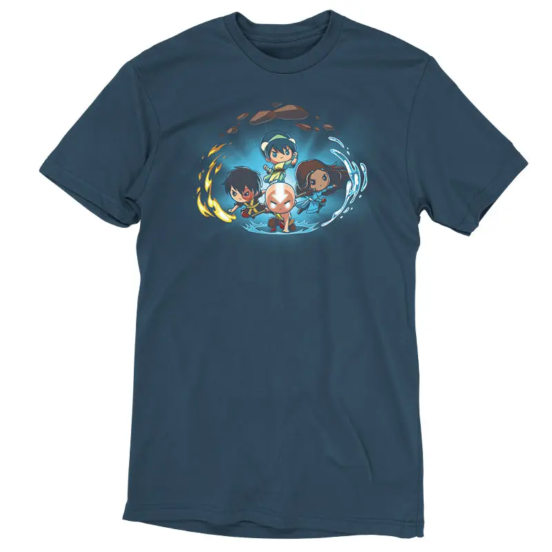 Avatar: The Last Airbender Streetwear-Casual Denim Tee T-Shirt - Comics & Manga Book for Lifestyle Enthusiasts