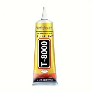 T-8000 Transparent Glue, Needle Type Mobile Phone Screen Repair Elastic Glue, Jewelry Glue, Strong Adhesive Waterproof Bond, 25/50/110ML, Suitable for Fabric, Jewel, High Strength Glue