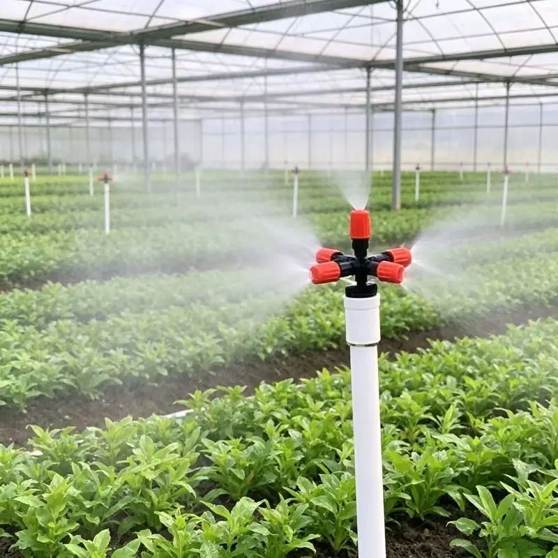 Automatic Atomization Dust Removal Cooling 5-Head Sprayer, Barrier Sprinkler Nozzle, Flower Watering Gardening Sprayer, Greenhouse IrriMicro System, Suitable for Summer Cooling Spraying, Landscaping, Lawn Sprinkling, Greenhouse Irrigation