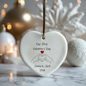 Still Choosing You Heart Ornament – Our First Valentines Day 2026, Personalized Couple Gift
