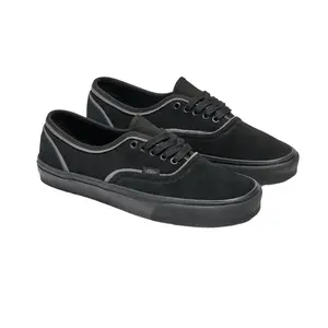 VANS Men's Classic Authentic Closed Silver Black-Grey Casual Lace-Up Sneaker - Comfortable Blacked-Out, Vintage-Inspired Casual Trainers for Athletic Training, Walking
