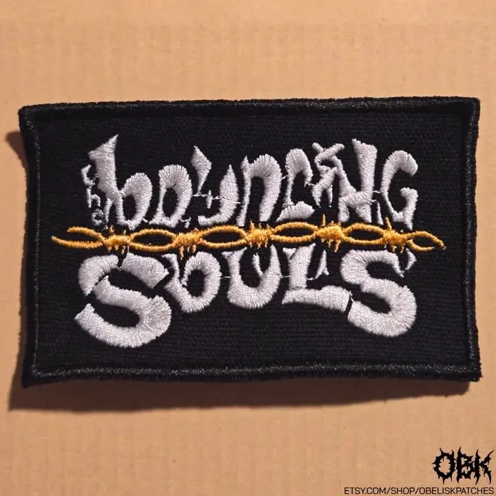 The Bouncing Souls Patch  Embroidered Canvas Patch - Multiple Sizes, Iron On, Velcro for bags, clothing