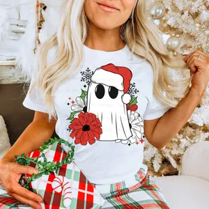Santa Ghost Christmas Shirt, Spooky Holiday Ghost Tee, Festive Ghost Christmas , Fun Holiday Wear for All,Christmas Gift Idea