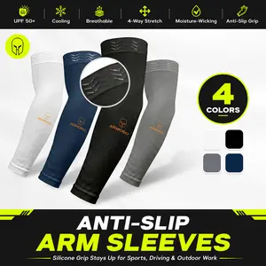 ARMORAY Anti-Slip Arm Sleeves for Men or Women - Tattoo Cover Up - Cooling Sports Sleeve for Basketball Golf Football