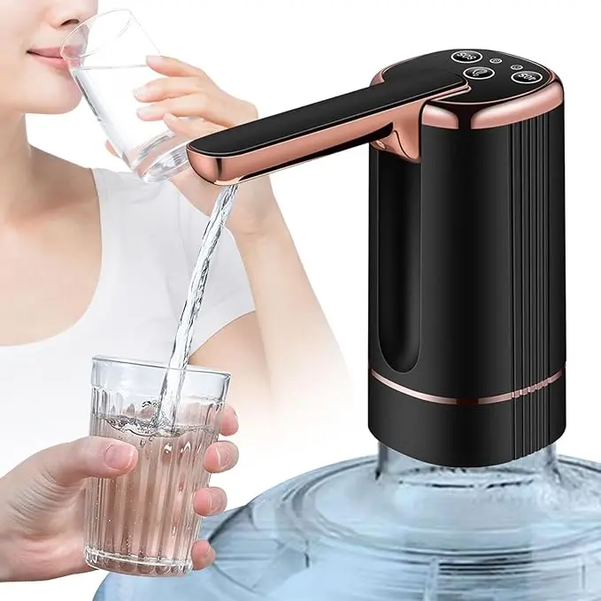 Automatic Foldable 5-Gal Water Bottle Pump, USB Type-C Charging Portable Water Dispenser with Water Hose & Charging Cable, Universal for Camping, Workshop