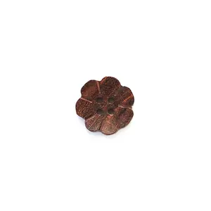 Skacel Wood Flower Round Button