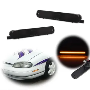 2pcs Smoked Amber LED Front Side Marker For 1995-2001 Chevy Lumina & 1995-1999 Monte Carlo,Replace OEM 5978475, 5976715, GM2550158, 5978476, 5976716, GM2551158, 5978477, 5976717, GM2860108, 5978478, 5976718, GM2861108