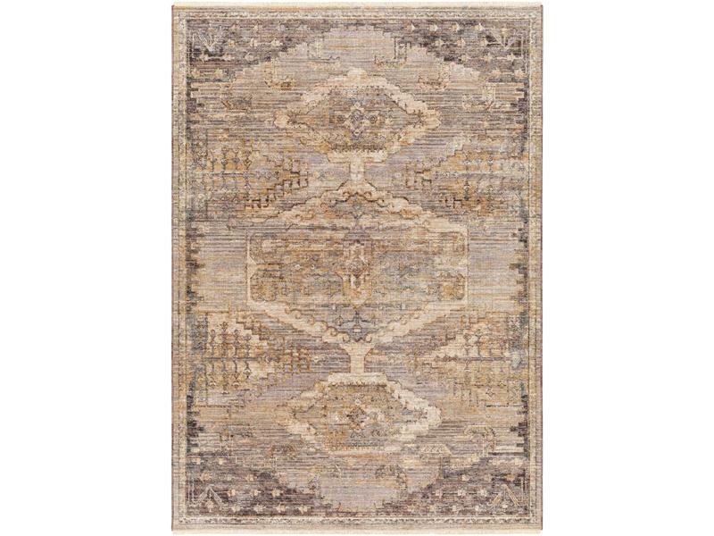 Livabliss Aida AAD2303-279 Elegant Rug - Machine-Woven Durable Polyester Fiber Medium Pile, 2 ft.7 in. W x 9 ft. L Rectangle, Beige/Brown/Gray, Home Decor for Various Room Types