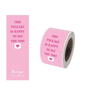 100pcs/1 Roll Stickers, Self Adhesive Label, Perfect for Packaging & Decoration, Ideal Gift Wrapping Material, Durable Adhesive Surface