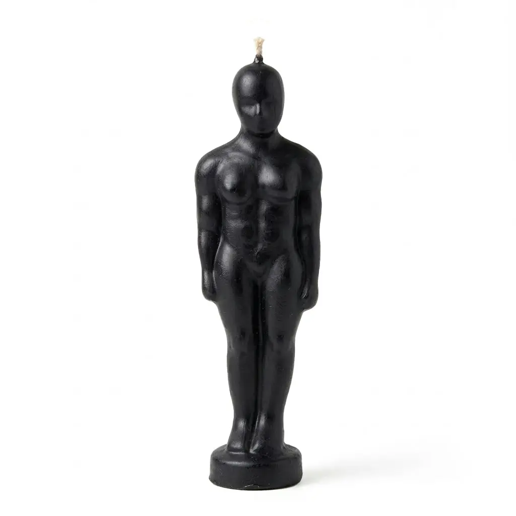 Black Man Figure Candle 6 3/4 Inch Banishing and Protection