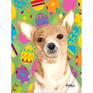 212 MAIN Eggravaganza Chihuahua Easter Garden Flag, Decorative, Double-Sided, Weatherproof