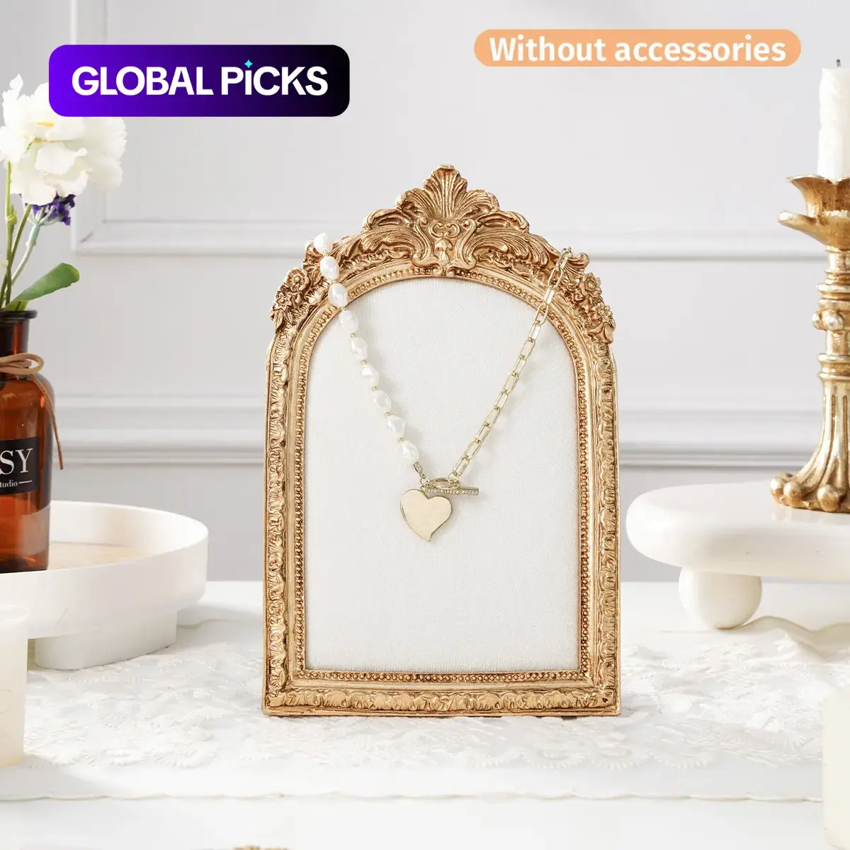 Resin European Vintage Classic Elegant Arch Frame Jewelry Display Stand, Multiple Sizes Available, Suitable for Necklaces, Bracelets, Earrings #GLOBAL PICKS