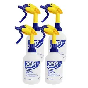 Zep E-Z Fill Spray Bottle 32 oz 4-Pack for Easy Filling and Versatile Use