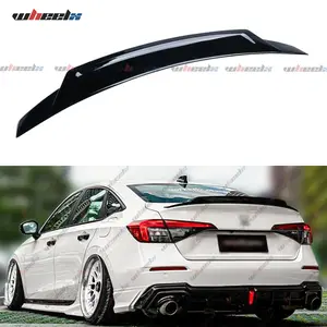 2022-2025 Honda Civic 5-Door Hatchback - YOFER V3 Glossy Black Carbon Fiber Ducktail Trunk Spoiler