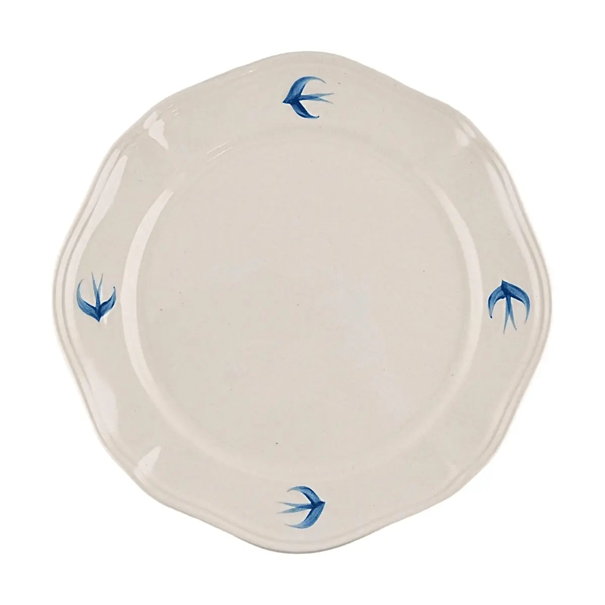 GLAZE STORY Embossed Swallow Deep Plate - 19.81cm Ceramic Dinnerware, Serving Platter for Western Cuisine & Home Dining