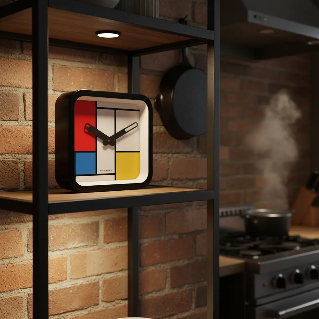 Square Clock Mondrian