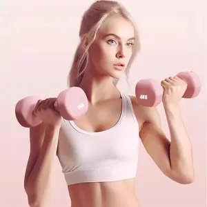 Dumbbell, 2 Counts/set Colorful Pink Weight Dumbbell, Home Fitness Equipment for Women, Arm Muscle Training Equipment for Home Gym