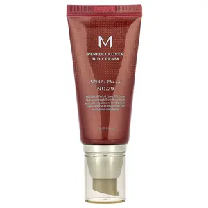 Missha M Perfect Cover B.B Cream, SPF 42 PA+++, No. 29 Caramel Beige, 1.69 fl oz (50 ml)