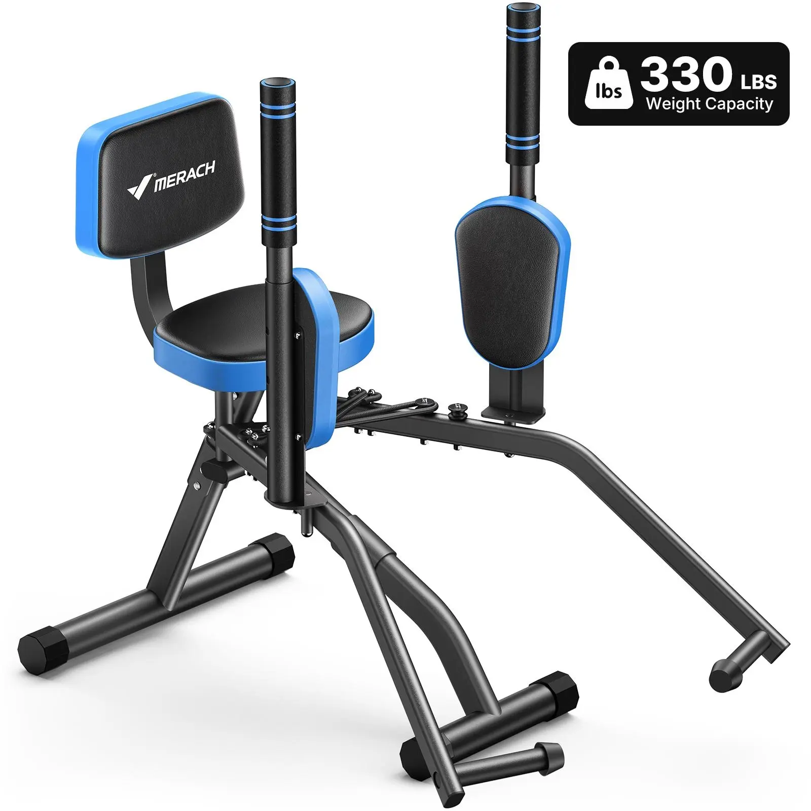 Merach Hip Abductor Machine, Adjustable Glute Trainer & Upper Back Exerciser, 330lbs Weight Capacity, Thigh Workout Equipment for Hip Sculpting & Butt Lifting, Design for Home Gym Fitness Training Summervibes
