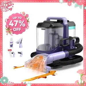 [Mother's Day Gifts] Upholstery Carpet Vacuum Cleaner, 18KPa Suction Spot Cleaning Machine for Pet Stains, Carpets, Sofa, Car Seats, Mattress, with 3 Multipurpose Cleaning Tools, 6'' Deep Cleaning Brush | Portable 3-in-1 New Purple C9S
