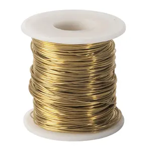20 Gauage(0.8 mm) 1 Pound 330ft Spool Yellow Brass Round Dead Soft Brass Wire for Jewelry Making Beading
