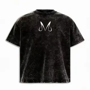 Warrior T-Shirt – Vintage washed dragon bead themed T-shirt, loose and soft pure cotton streetwear, casual wear suitable for both men and women