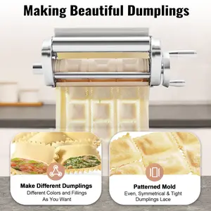 CNCEST Stainless Steel Ravioli Maker Attachment with Ergonomic Handle for User-friendly Design and Reduced Fatigue Modern Rectangle Shape 18x11x10cm