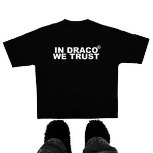 Vintage In Draco We Trust Graphic Cotton T-Shirt