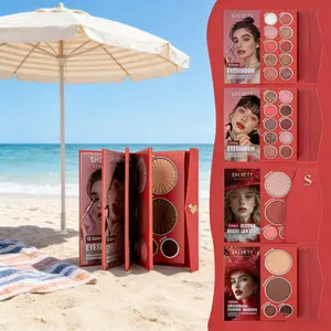 All In One Makeup Palette Set Book Style Eyeshadow Palette 28 Colors Eyeshadow Blush Highlighter Contour Bronzer Eyebrow Powder Makeup Kit for Beginners & Travel