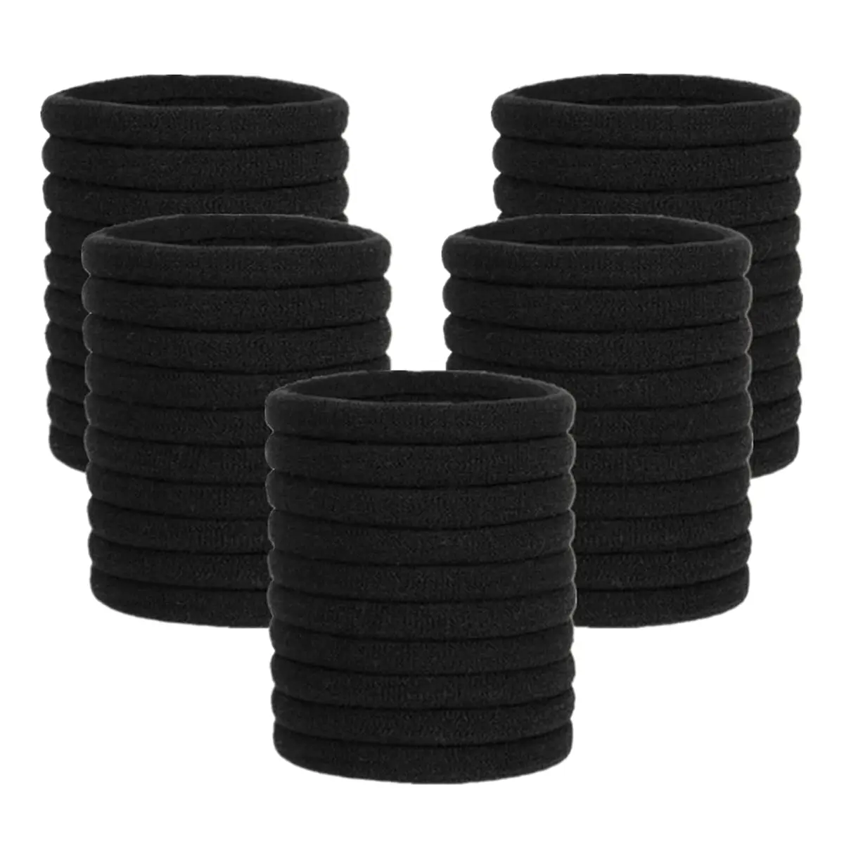 UDesire Elastic headband, thick seamless headband, non-destructive soft ponytail fixator, black