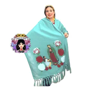 Rebozo artesanal telar virgen