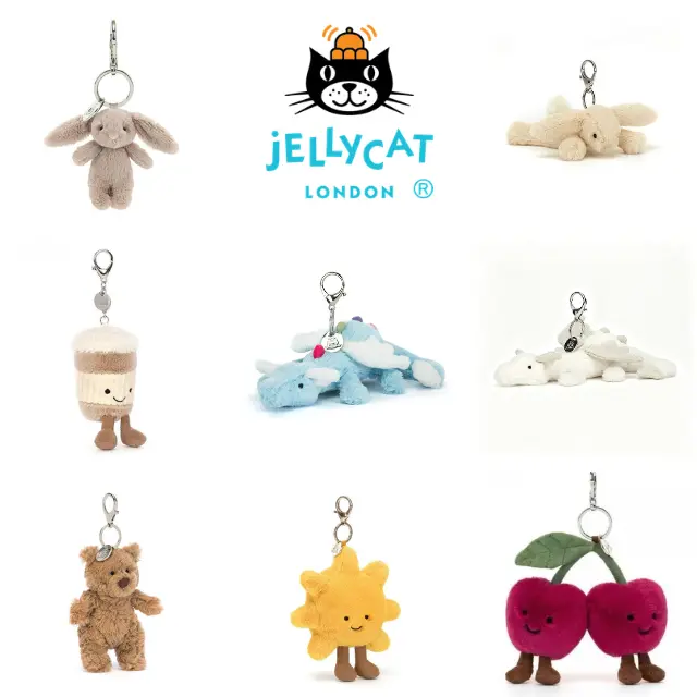2026 JELLYCAT Keychains Kawaii Plush Keychain Collection, Super Soft Cute Animal Bag Charm Keyring, Must-Have Trendy Backpack Accessory, Best Back To School Birthday Christmas Gift