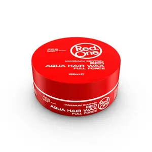 Red One Wax Red Aqua Hair Wax Full Force 5oz 150ml Long Lasting Shine Strong Hold Strawberry Scent Flake Free Water Soluble Haircare