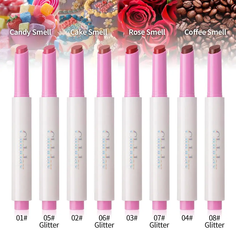 Long Lasting Glitter Lip Gloss, 8 Counts/set Moisturizing Lip Glaze, Glossy Lip Glaze Stick, Plumping Lip Oil Lip Stick for Girls & Women