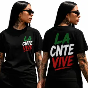 La CNTE Vive T-Shirt, Mexican Pride Graphic Tee, Mexico Culture Shirt, Latino CNTE Heritage Apparel, Green White Red Protest Statement Tee, Hispanic Community Gift, Unisex Streetwear for Mexican Supporters