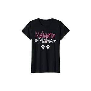 Maligator Mama Funny Belgian Malinois Mom T-Shirt - Soft 100% Cotton Crew Neck Tee with Playful Malinois Graphic, Lightweight & Breathable for Casual Wear, Perfect for Pet Lovers y2k  outfits  men time  tee  shirt graphic tee Oversized Menswear
