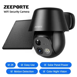 Solar Wireless WiFi Security Outdoor Camera For Home with Spotlight, PIR Motion Detection, Color Night Vision, and Two-Way Talk